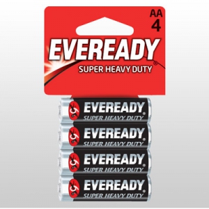 EVEREADY SUPER HEAVY DUTY BATTERY SIZE AA 4'S/CARD (15-360)