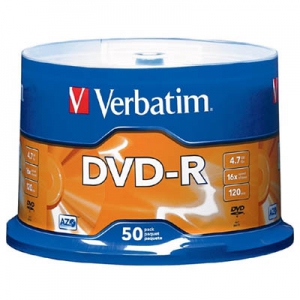 VERBATIM DVD-R 16X BULK 4.7GB 120MIN