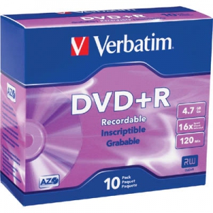 VERBATIM DVD+R 16X BULK 43498