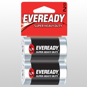 EVEREADY HEAVY DUTY BATTERY SIZE D 2'S/CARD (15C/BOX)